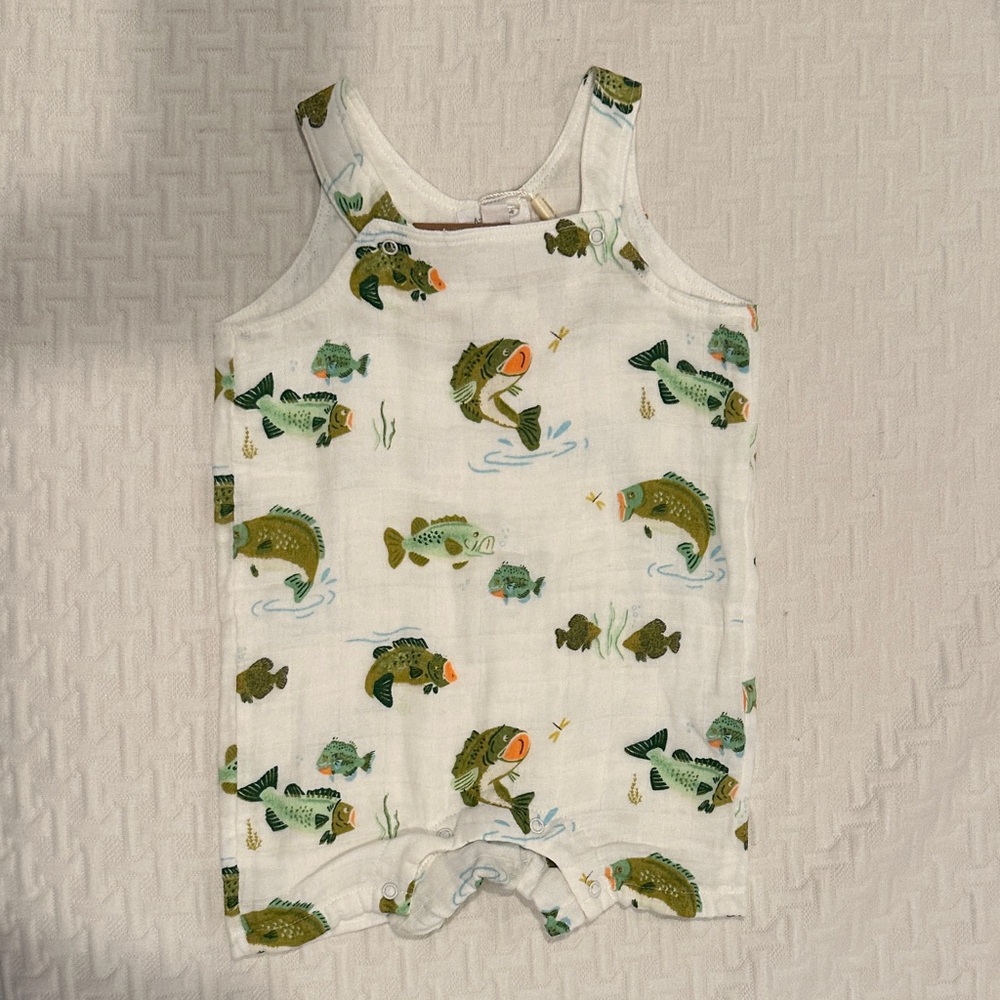 Angel Dear Fish Patterned Baby Romper